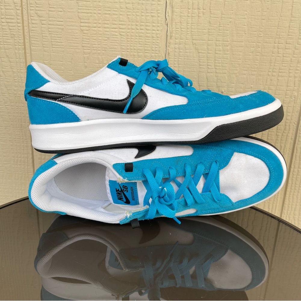 Pre- Owned Men Nike SB Adversary Skate Shoes Laser Blue CW7456-403 Size 10.5 - Picture 6 of 12